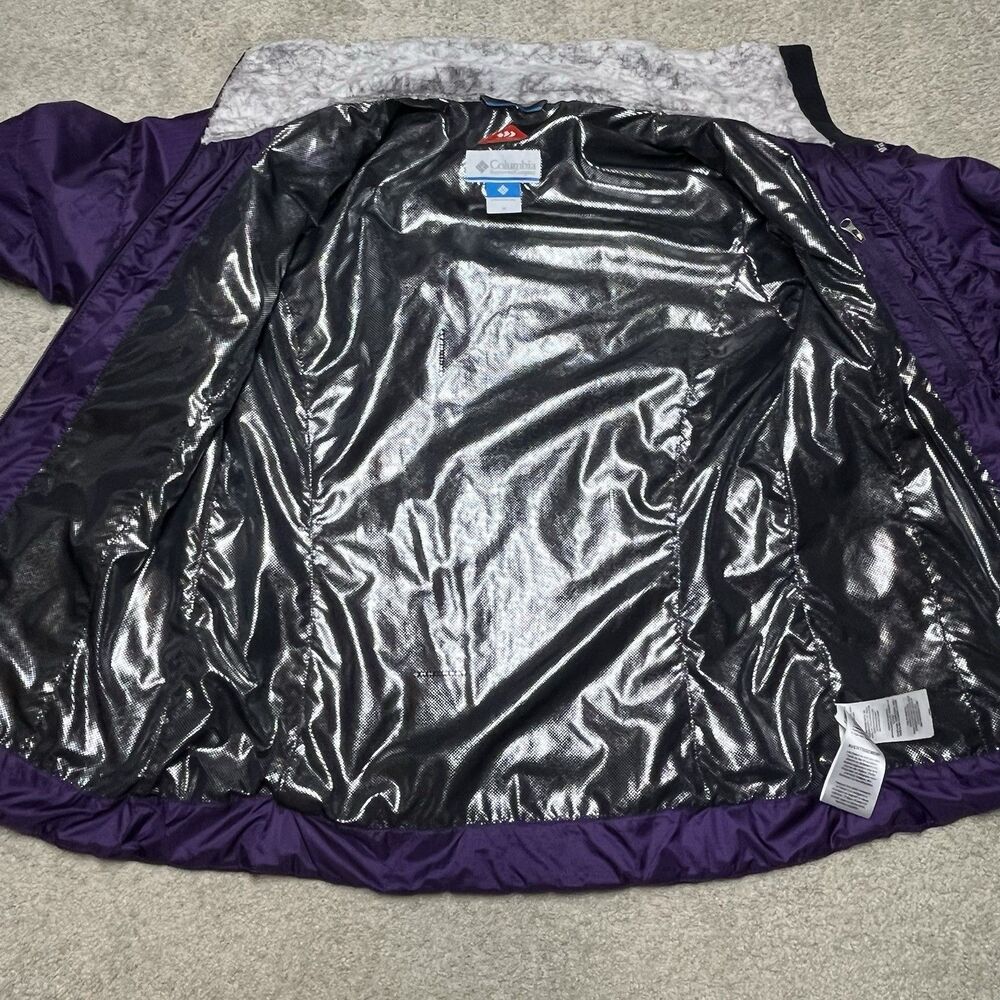 Columbia Womens Omni Heat Puffer Jacket Medium Full Zip Fleece Neck Thermal Coat - Picture 8 of 11
